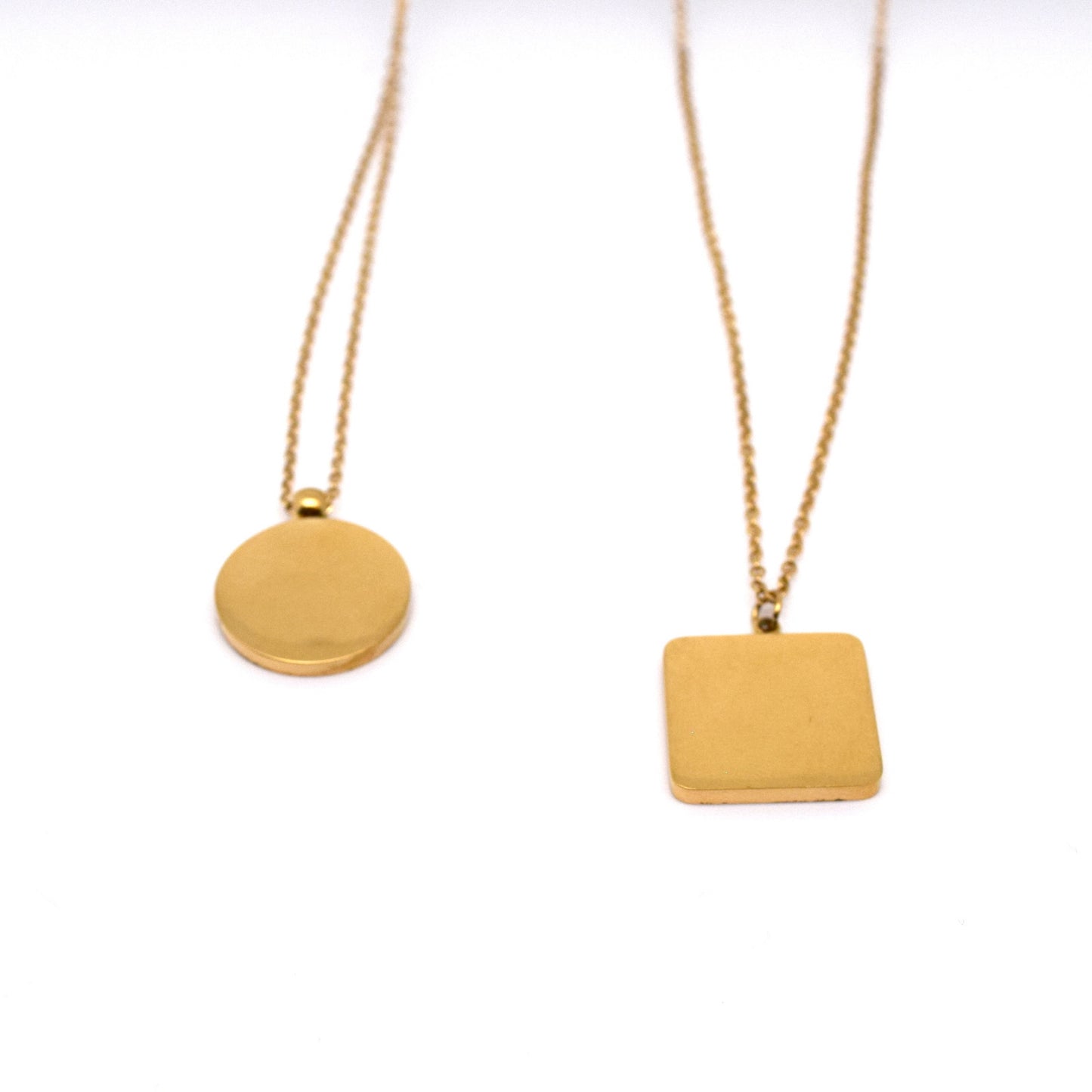 18K Gold Plated Stainless Steel Art Abstract Face Pendant Necklace