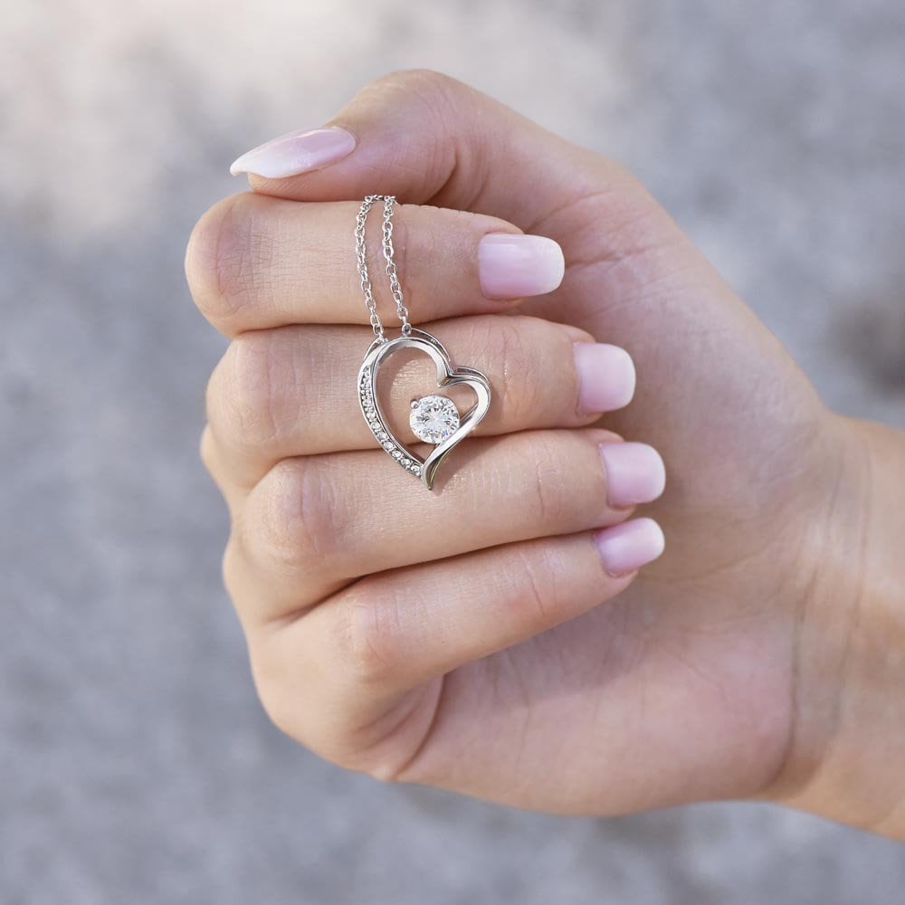 14k 18k Gold Heart Necklace for Mom Mother's Day Gift