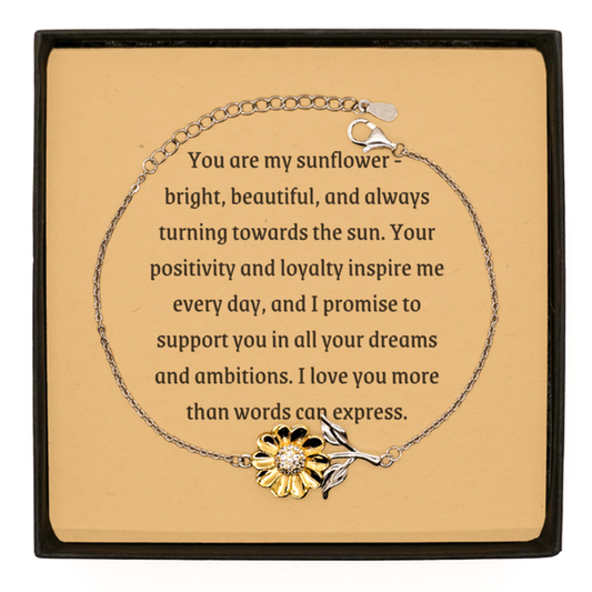 925 Sterling Silver Sunflower Bracelet