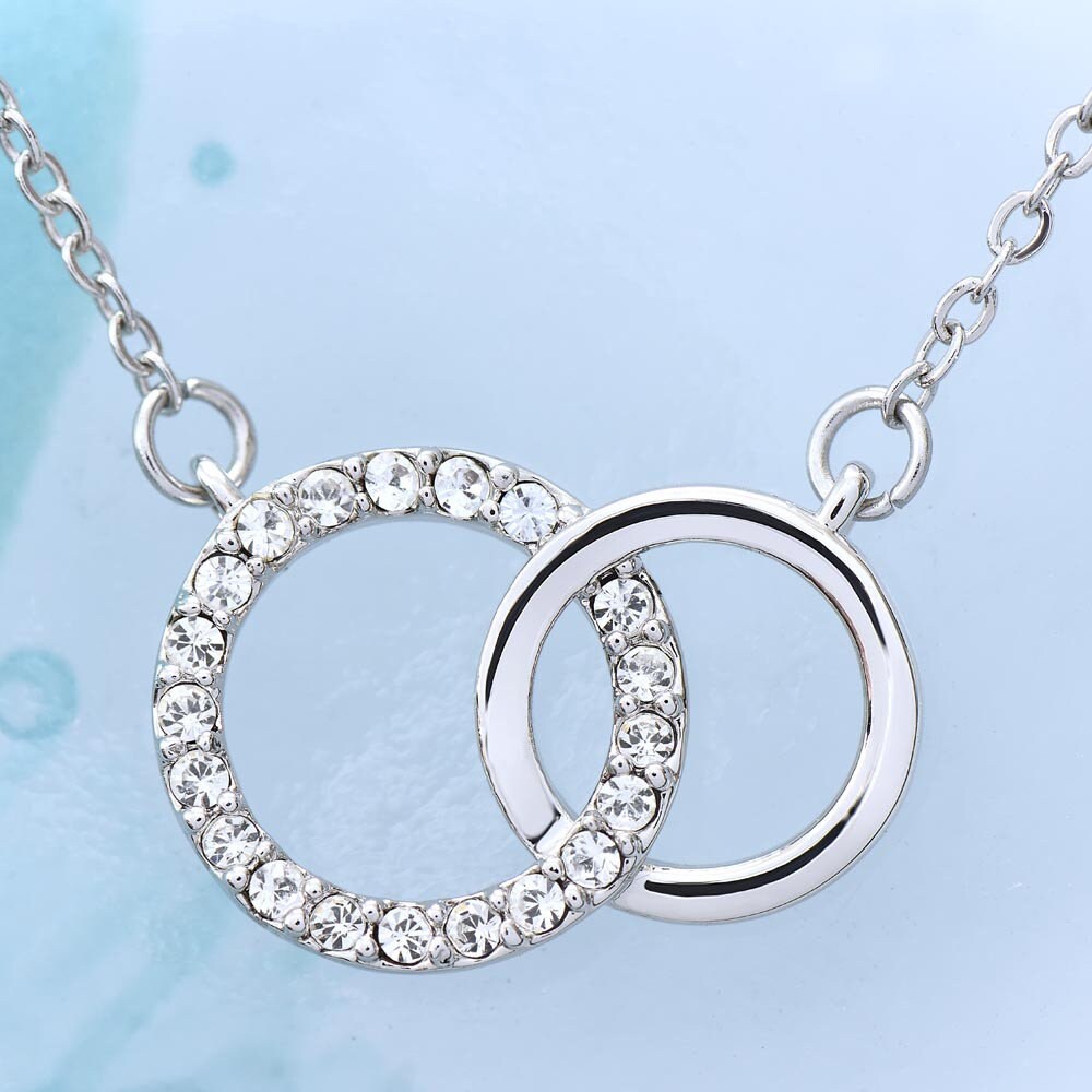 To My Bridesmaid Messaging Card Gift for Bridesmaid Bridal Shower Bachelorette Party 14k White Gold Plated Stainless Steel Necklace