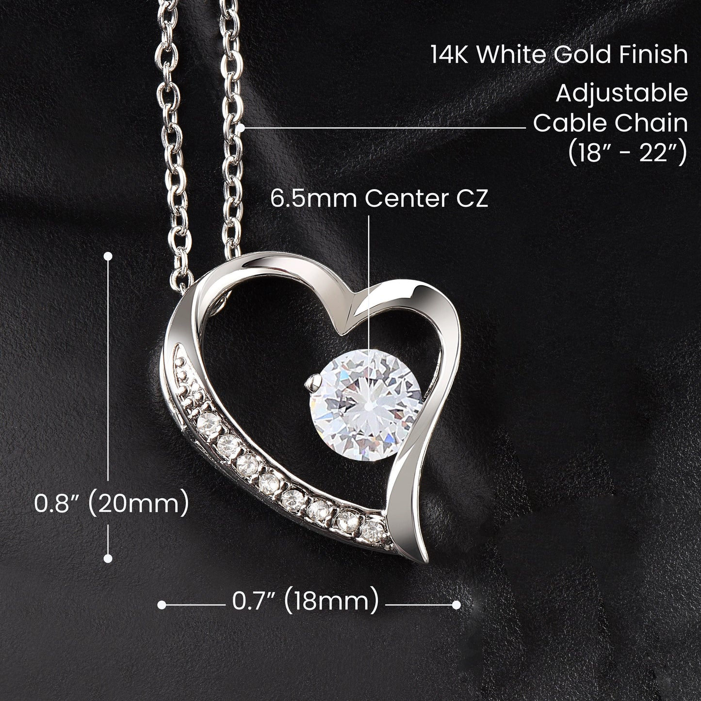 14k 18k Gold Heart Necklace for Mom Mother's Day Gift